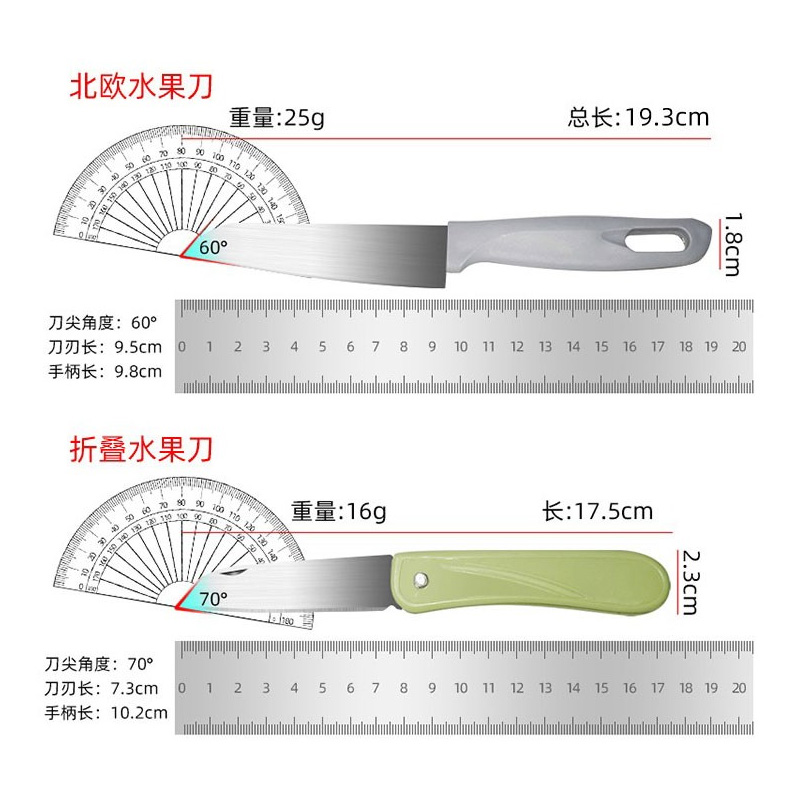 水果刀不锈钢折叠具家用切瓜果刀厨房去皮刀宿舍随身刀分切果蔬刀 - 图0