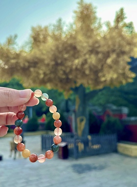 水晶手链福禄寿彩兔毛手链