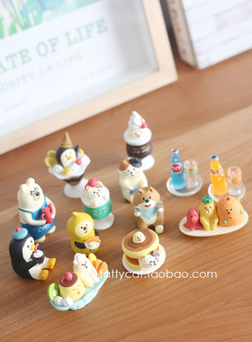 decole咖啡店猫咪可爱装饰摆件