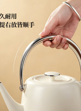 茶皇子不锈钢电热水壶提梁电茶壶家用防干烧自动断电长嘴烧水煲