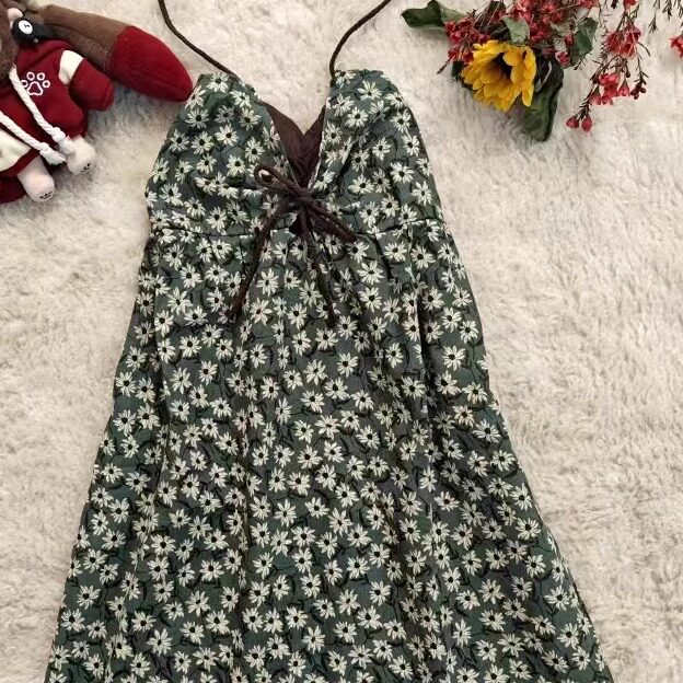 帛衣苑工厂店夏季新款古着吊带裙挂脖双肩多种穿搭中长款裙,淘宝优惠券,粉丝福利购,淘宝优惠卷