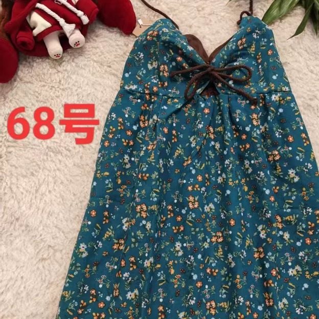 帛衣苑工厂店夏季新款古着吊带裙挂脖双肩多种穿搭中长款裙,淘宝优惠券,粉丝福利购,淘宝优惠卷