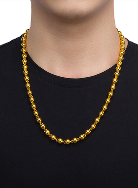 古法传承金包银圆珠项链2025新款