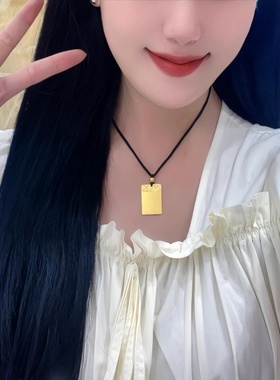 古法传承999足金包银祥云无事牌