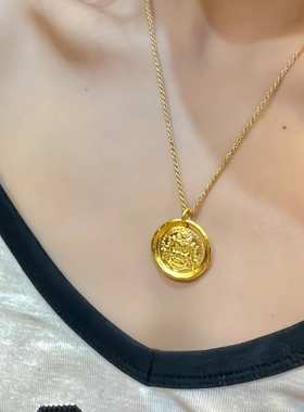 古法传承金包银黄财神吊坠