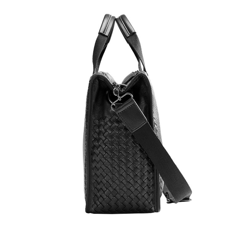 真皮商务简约手提包男横款男士包包 曼伯斯男士包袋