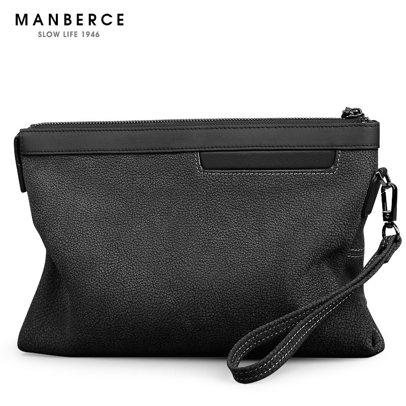 头层牛皮2020新款潮时尚手抓包男包 曼伯斯男士包袋