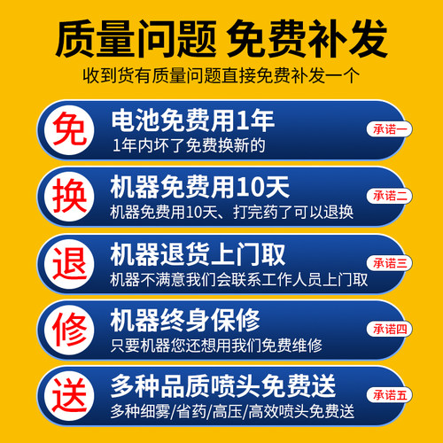 锂电池喷雾器2025新款电动农用高压充电喷洒器背负式家用打药喷壶 - 图3