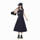 ສິ້ນ Eptison retro preppy denim suit