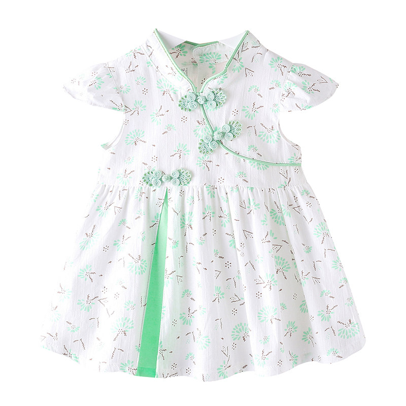 宝宝连衣裙纯棉婴儿唐装旗袍裙中国风夏装0-1-2-3岁儿童女童裙子4,淘宝优惠券,粉丝福利购,淘宝优惠卷