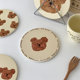 Ins style cute hand-painted bear placemat thermal insulation pad