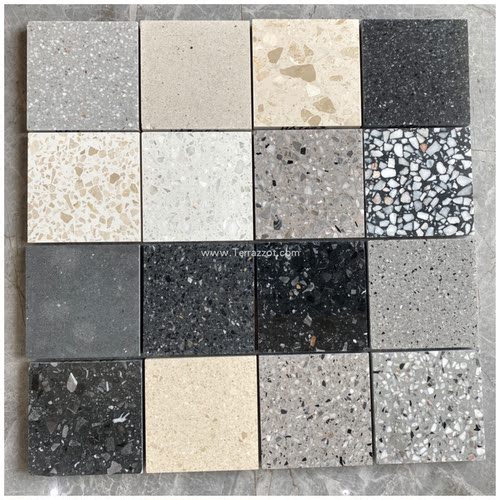 TERRAZZO无机水磨石材料墙面地面砖通体大颗粒预制大板厂家定制 - 图3