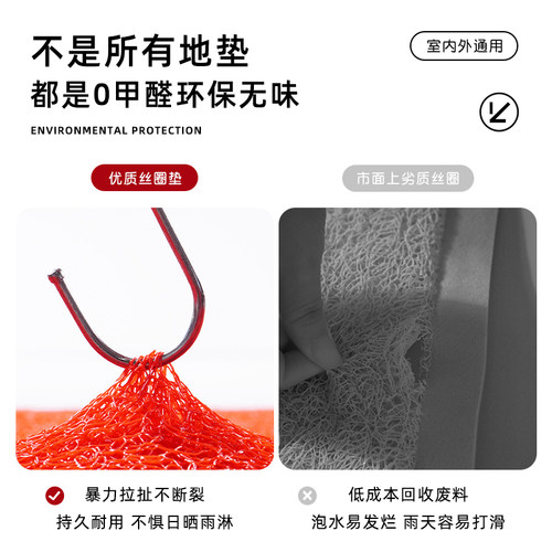 地垫进门脚垫入户门垫PVC丝圈地毯垫出入平安欢迎光临防滑垫定制 - 图3