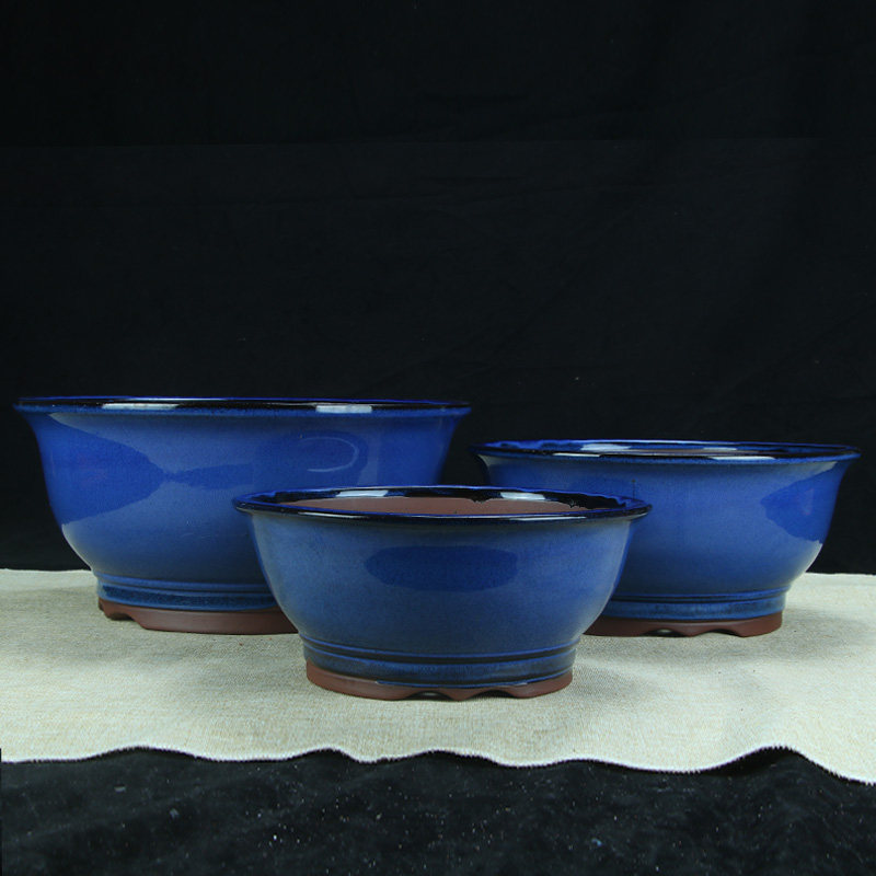 大口径紫砂兰花盆釉面圆盆特价清仓多肉菖蒲花卉釉水特大陶瓷花盆,淘宝优惠券,粉丝福利购,淘宝优惠卷