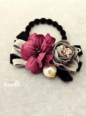 suu蘇韩版洛丽塔发圈女精品高弹