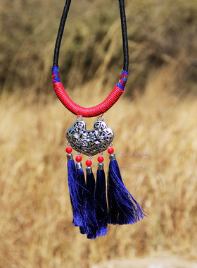 民族风手工蜡线特色项链项圈饰品