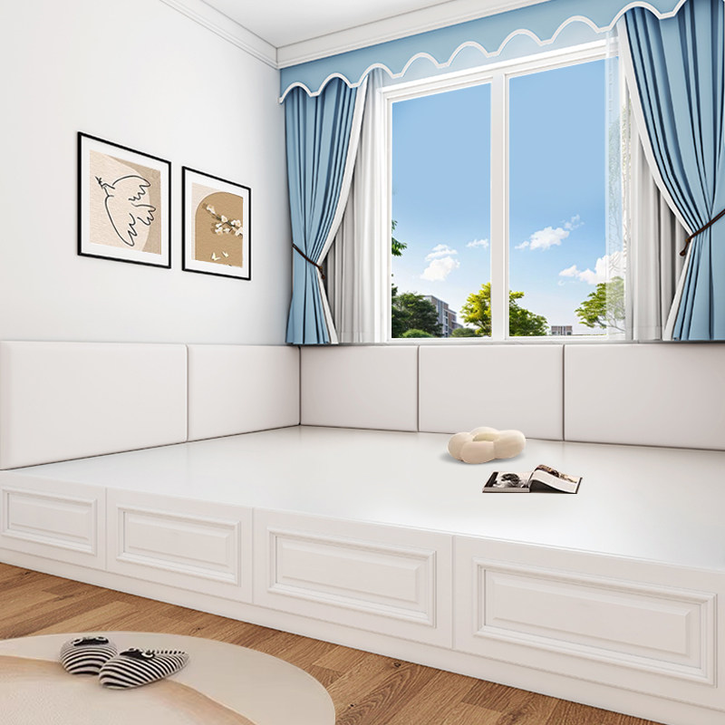 定制榻榻米软包墙围自粘贴儿童房无床头靠垫改造防撞床边护墙靠背,淘宝优惠券,粉丝福利购,淘宝优惠卷