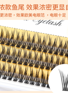 超柔软单簇鱼尾浓密假睫毛鱼尾A