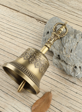 瑞象黄铜雕花铃金刚铃五杵音质好