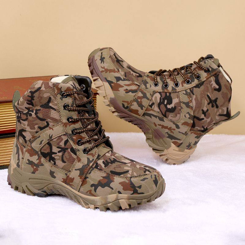新款防寒迷彩棉鞋男高帮冬保暖加绒加厚羊毛靴子防寒靴雪地靴中邦,淘宝优惠券,粉丝福利购,淘宝优惠卷
