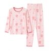 Girls' long-sleeved trousers pajamas children's ice silk home clothes boys' air-conditioned clothes medium and large children's autumn clothes and long trousers suits