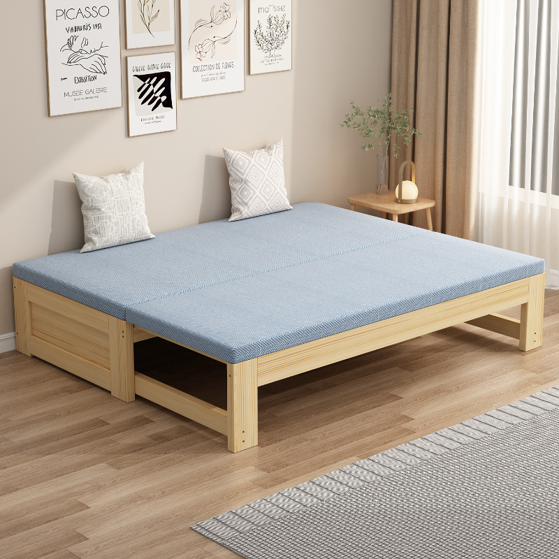 多功能伸缩床抽拉床折叠床 小户型单人双人两用全实木沙发床,淘宝优惠券,粉丝福利购,淘宝优惠卷