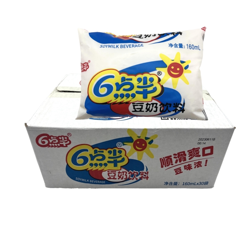 整箱6点半豆奶160ml*30包 原味豆浆早餐奶 - 图1