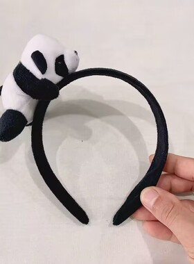 发箍毛绒可爱熊猫发卡头箍