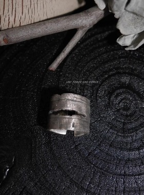 UNI FORCE乌腻力「Bandage」系列S990银破损绷带戒指