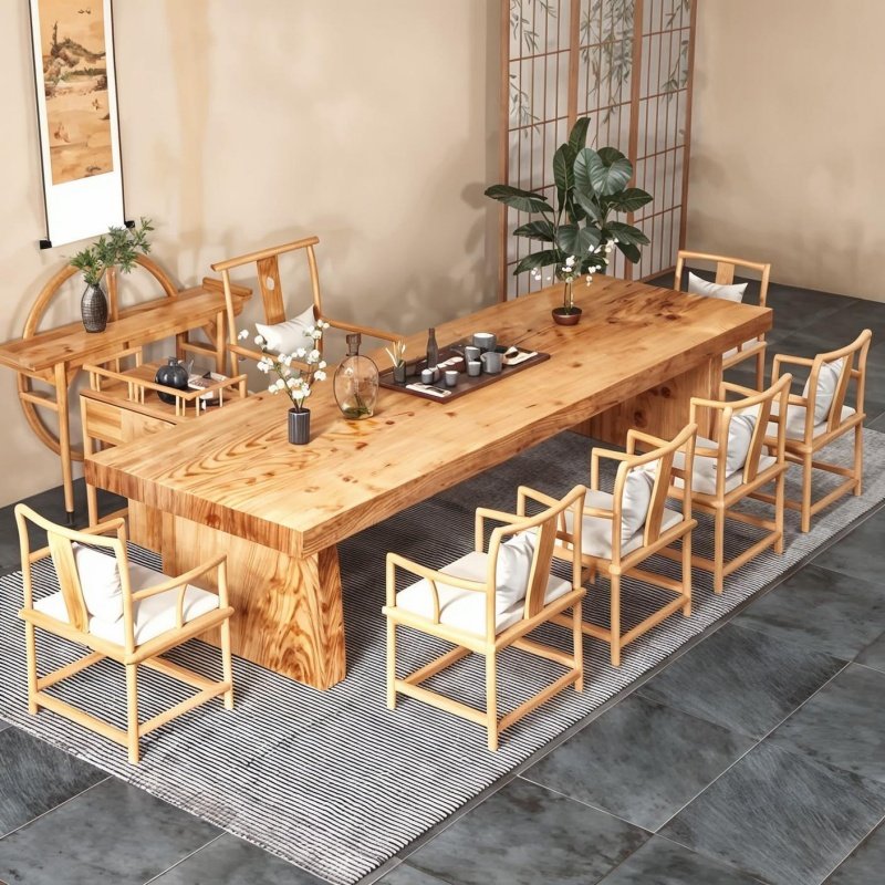 办公室茶桌椅组合套装实木大板简约现代新中式禅意功夫客厅泡茶台,淘宝优惠券,粉丝福利购,淘宝优惠卷