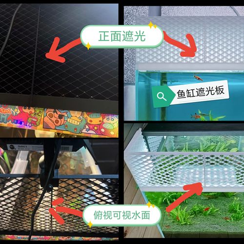 鱼缸遮光板 防跳网 灯围 缸围 定制 防刺眼防蓝光 - 图2