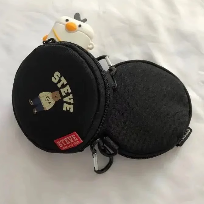 韩国代购 WHO A U零钱包卡通熊迷你小包背包挂件可爱圆形装饰小包 - 图2