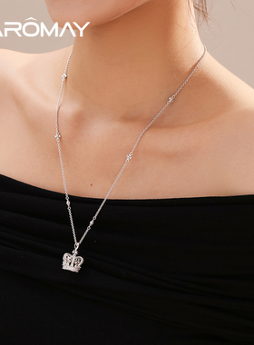 星冠加冕项链女小众设计高级精致百搭锁骨链皇冠吊坠复古精致颈链