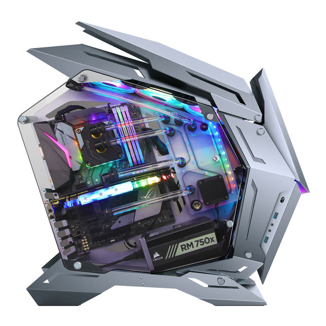 Qiao Sibo desktop computer case gaming all-aluminum special shape