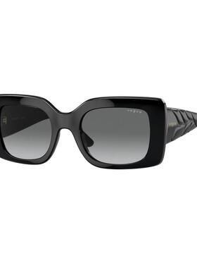 代购vogue女士太阳镜遮光防紫外线可配近视轻便佩戴黑色方形框