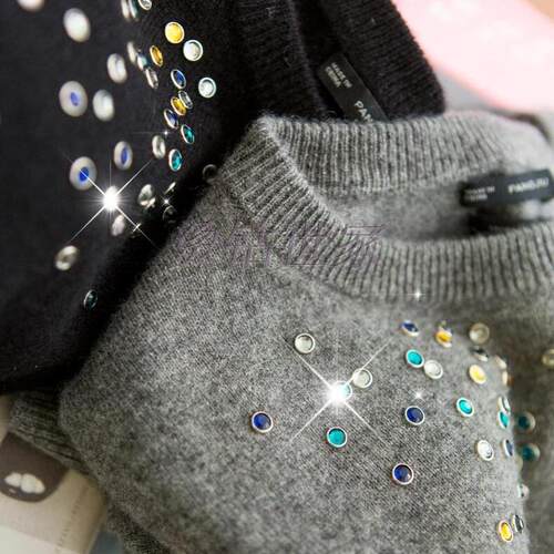 手工专用国A湖水兰包边烫钻/烫图/包边钻/DIY鞋饰/DIY服饰 - 图2
