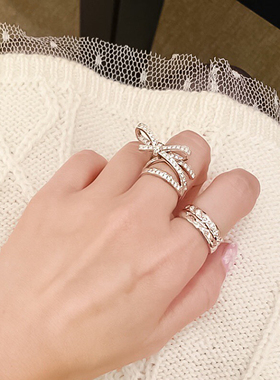 名媛系列超闪蝴蝶结戒指