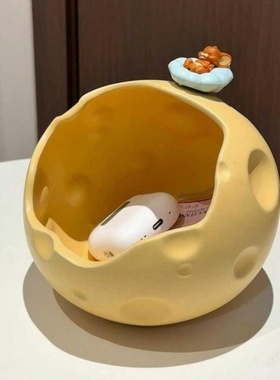 猫老鼠摆件奶酪纸巾盒高颜值卫生间客厅装饰家用收纳网红轻奢