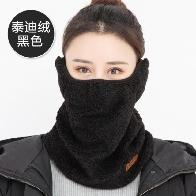 防风面罩女秋冬季骑车保暖神器冬天电动车防寒口罩护耳护颈围脖套 - 图3