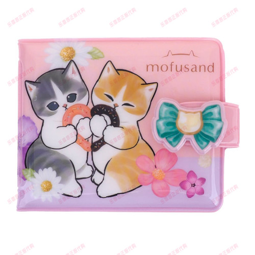 正版KUROMI大耳狗Mofusand猫福珊迪 卡通儿童钱包学生零钱收纳包 - 图0
