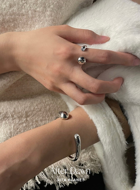 After Dawn韩国设计师 Eclipse Blod戒指粗版原创小众设计开口戒