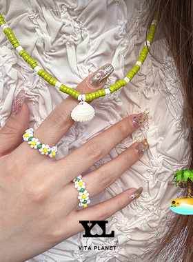 韩国YLYLtintin彩色串珠戒指