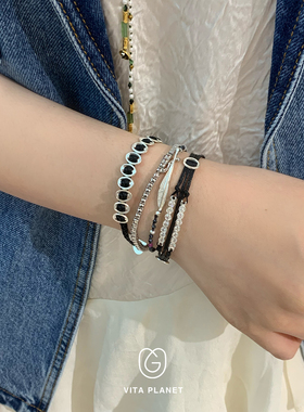 希腊Mary Gaitani 天然石串珠编绳叶子手链合集复古小众手工叠戴