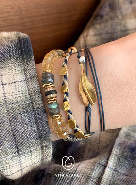 MaryGaitani圆片编绳手链复古