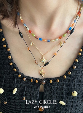 LAZYCIRCLES海洋的歌彩色项链