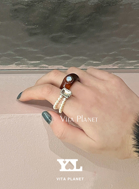 韩国宝石串珠戒指买手店