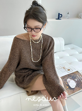 Vita Planet买手店 nescius天然石串珠项链多圈叠戴爱心扣长项链