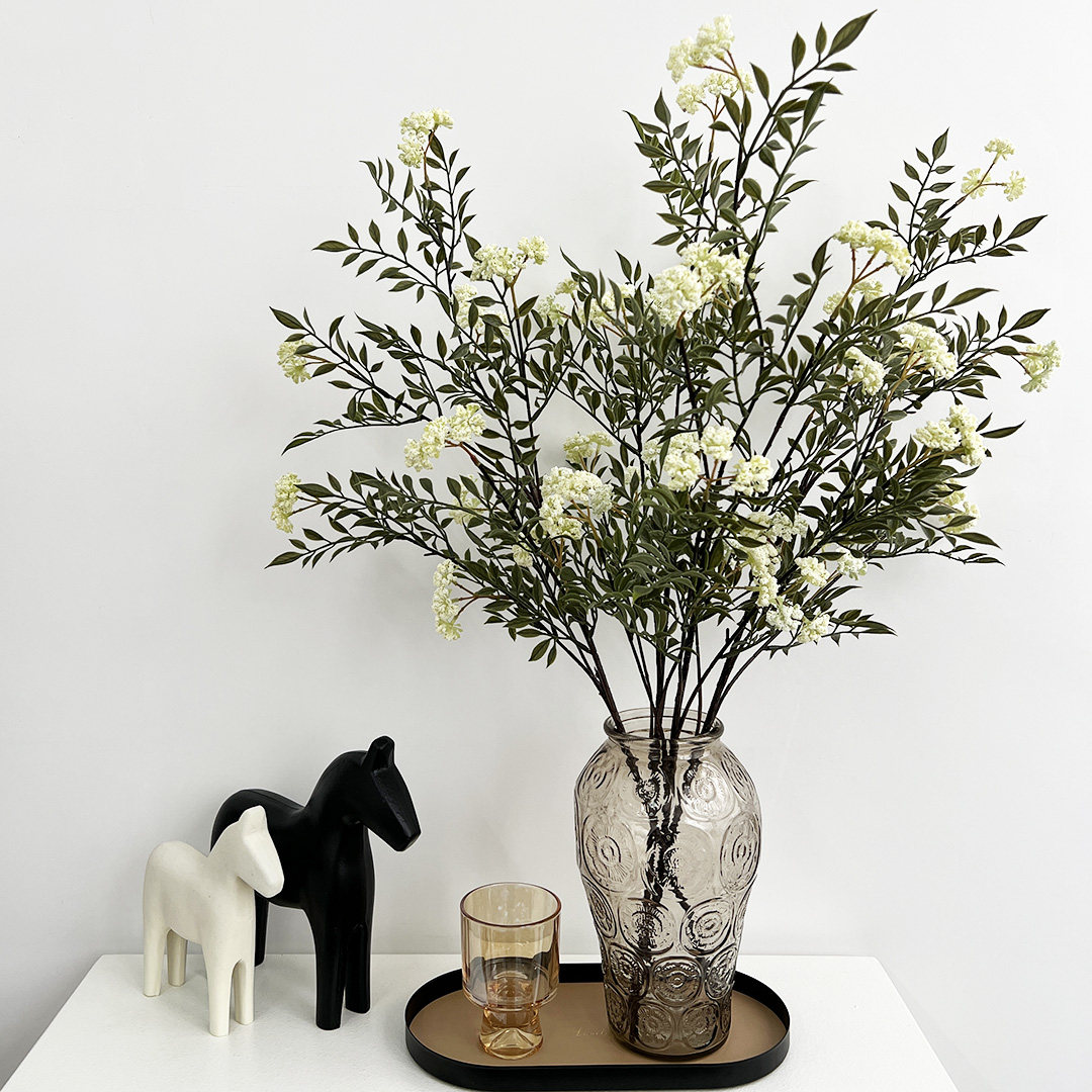 轻奢仿真绿植雪柳室内空间玄关插花客厅装饰假花家居摆饰摆件,淘宝优惠券,粉丝福利购,淘宝优惠卷
