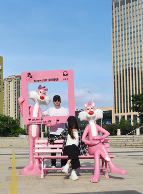 玻璃钢商场景点步行街网红卡通猫