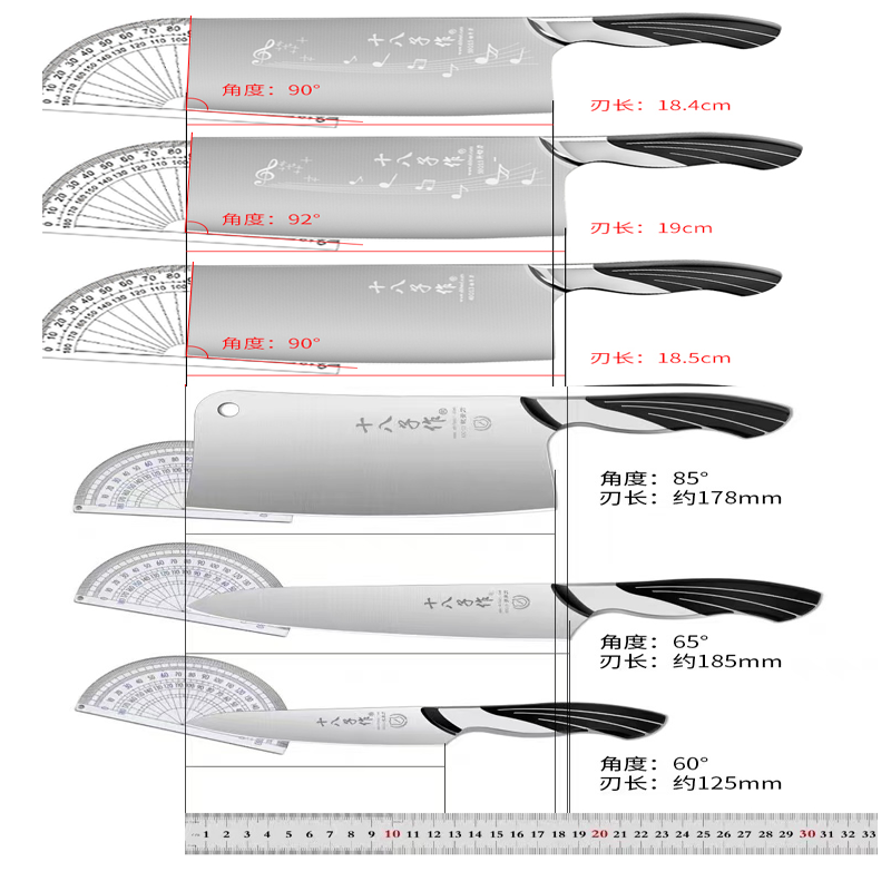 十八子作菜刀雀之韵家用菜刀阳江菜刀切肉切菜斩切不锈钢锋利菜刀-图3